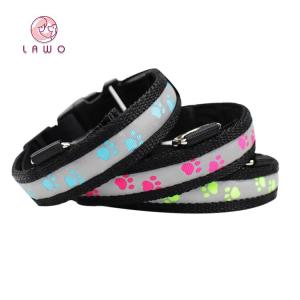 China C903 New Pet Product Fashion Safety Nylon USB Rechargeable Led Dog Collars in darkness factory