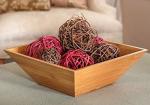 Home Bamboo Salad Set , Wooden Salad Bowl Set High Strength Food Safe