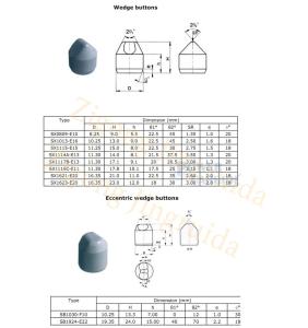 China YG11C Tungsten Carbide Button Bits For High Pressure DTH Drilling factory