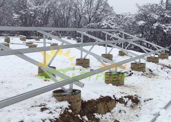 Light Weight Aluminum Ground Mount Solar System With Outstanding Corrosion