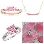 Pink Synthetic Sapphire Al2O3 Raw Materials Jewelry Industry High Hardness Mohs