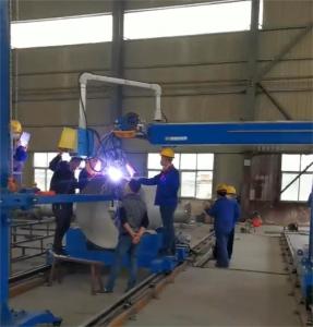China Column and Boom Welding Manipulator wind tower produce 5m automatic welding factory