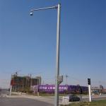 Q235 Single Arm Security Camera Pole For Traffic Monitor Project