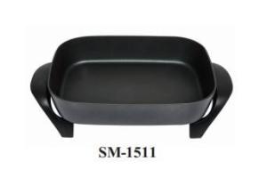 China 12 *15 Inch Small Electric Skillet , Deep Frying Pan With Glass Lid factory