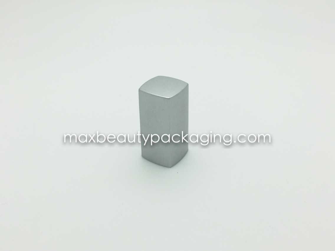 N2022 uv silver coating finish nail polish cap nail polish packaging double cap long square nail polish cap