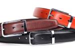 Men 'S Genuine Leather Dress Belt With Bevel Edge Stitching 1.3” Wide