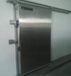 Automatic PU Sandwich Panel Stainless Steel Sliding Door For Cold Room