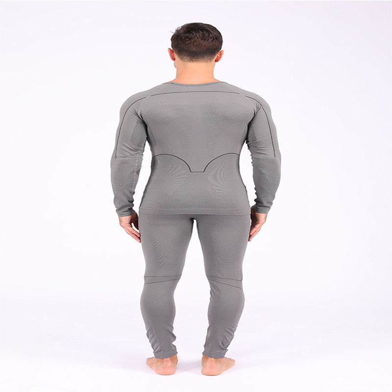 Seamless Mens Thermal Underwear Sets 90% polyester 10% spandex Soft Comfortable