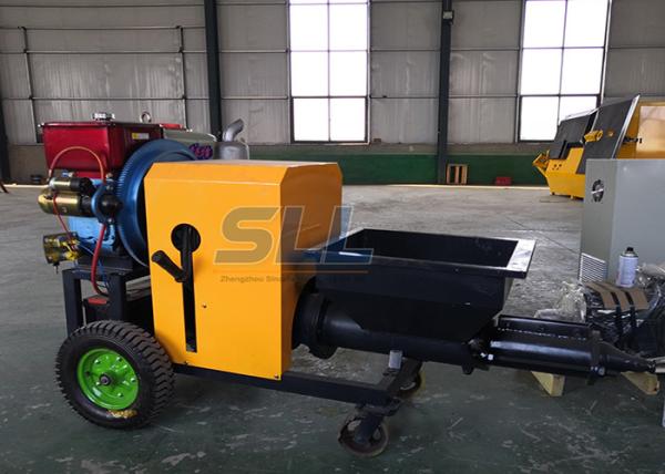 Diesel Mortar Spraying Machine / Cement Plaster Spray Machine With Wide