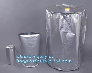 China IBC foil Liner for bulk juice wine, Liquid packaging boxes storage carton ibc alunimium bag, Round Bottom Flexible Drum on sale