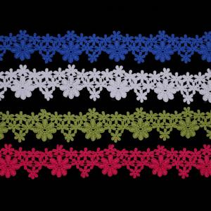 China KJ20064 Daisy Chain 4.5cm Embroidery Lace Trim factory