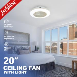 China Smart App Control 20 Inch Flush Mount LED Ceiling Fan For Bedroom factory