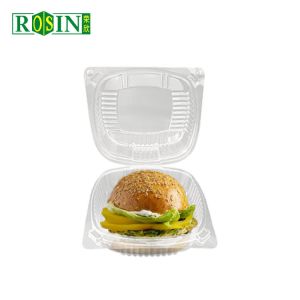 Disposable Hinged Round / Triangle Pie Cake Container Plastic Clamshell Pie