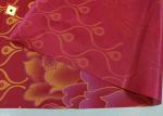 Polyester Red Printed Warp Knitted Fabric 110gsm For Mattress Sofa