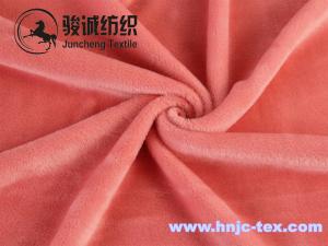 China Warm woven mirco velvet/ poly spun velour for undergarment and apparel fabric factory