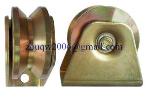 China Sliding gate roller GW611 Y Groove，Galvanized, Iron, Double bearing factory