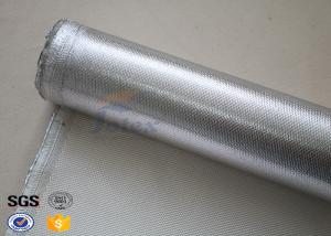 China 24oz Width Fire Resistant Fibre Glass Fabric Aluminum Blankets 100 cm factory