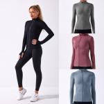 Front Zipper Women Yoga Jacket