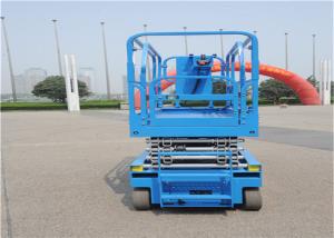 China 220V 38KW Single Man Scissor Lift , Industrial Scissor Lift 5.2m Turning Radius factory