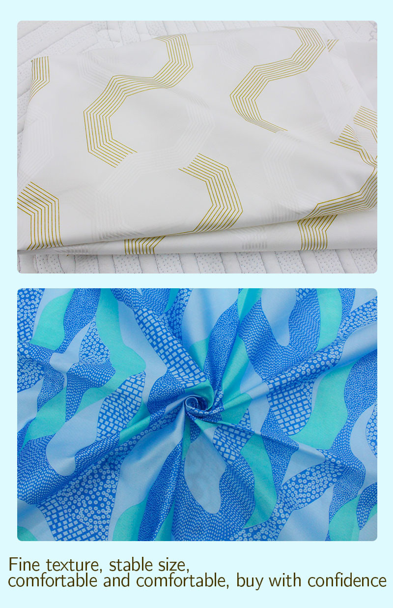 Printed Warp Knitted Mattress Fabric Household Textile Pigment Printed Bed Sheet Fabric