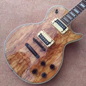 China Custom Shop Wooden Solid spalted tree wood Electric Guitar Top Musical instruments factory