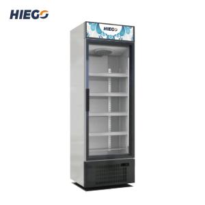 China 380L Beverage Fridge Cold Beer Supermarket Display Glass Door Chiller factory