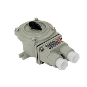 China Hot Sale AC220V/380V Aluminum Alloy Explosion Proof Changeover Switch 5 Years Warranty Atex factory