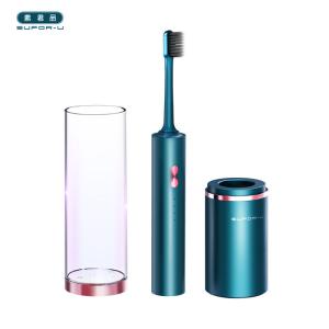 China UV 360 Disinfection Cup Rechargeable Sonic Electric Toothbrush With Adult Brush 4 Mode factory