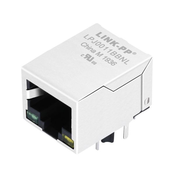 China 1x10/100Mbps RJ45 Modular Jack 13F-64GYD2SNW2NL With Transformer factory