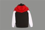 Sports Color Matching Mens Zip Front Hoodie 100% Polyester