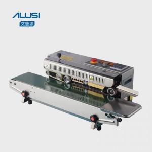 China stepless speed Plastic Bag Heat Sealer with Date Code Printer 0.12M/mins on sale