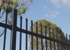 China Black Spear Top Industrial Garrison Security Fencing Panels / Perth Garrison Security Fencing Panels factory