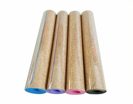 Customized Color Popular Hot Sale Custom Logo Eco Friendly TPE Cork Yoga Mat for Wholesale