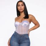 S-L Women Sexy Bodysuit Lingerie Metal Chain Sling Halter Mature Sexy Lace