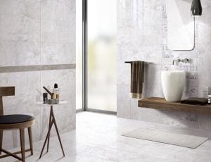China ISO13006 Grey Marble Bathroom Wall Tiles , 300x600mm 0.15 W.A Glazed Ceramic Tile factory