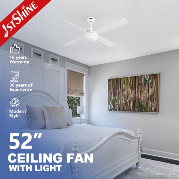 LED Ceiling Fan with Light and AC Motor Stylish Design Support Dimmer 4 MDF