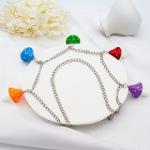 Mushroom Stainless Steel Layered Necklace Women Chunky Chain Link Necklace
