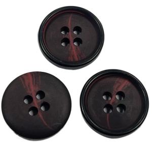 China Four Hole ODM Natural Horn Buttons 11/16&quot; 28L Matt Finished factory