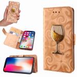 Iphone, Samsung flowing red wine wallet leather case, Iphone Xs Max wallet