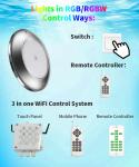 IP68 Waterproof Underwater Swimming Pool Light SS316L Color Change Wall Mounted