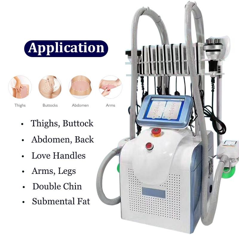 LF-249 HOT portable 360 degree cryolipolysis machine, multifunction cavitation rf lipo laser cryo slimming machine