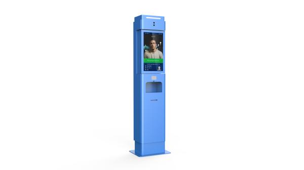 21 Inch Face Recognition Machine Infrared Contactless Thermometer Kiosk With