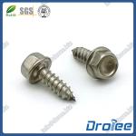 Indented Hex Washer Head Stainless Steel 18-8 Sheet Metal Screws