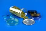 680Ml Low Profile Plastic Jars , Transparent PET Jar With Aluminium Lid