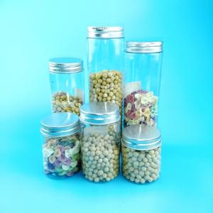 China 65mm Plastic Screw Cap Jars For Snack Beans Salt factory