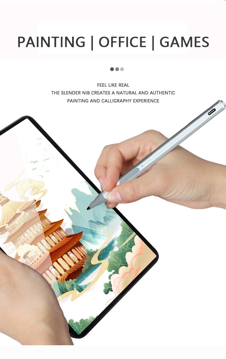 Rechargeable Apple Active Capacitive Pen With Palm Rejection Tilt Magnetic