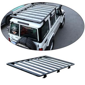 China IATF16949 Aluminium Alloy UV Stablished Car Roof Rack Universal 4X4 Roof Rack For LC76 factory