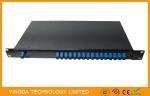 Epon PLC Fiber Optic power splitter 1x16 1260-1650nm In 19" Rack Mount 2mm Sm