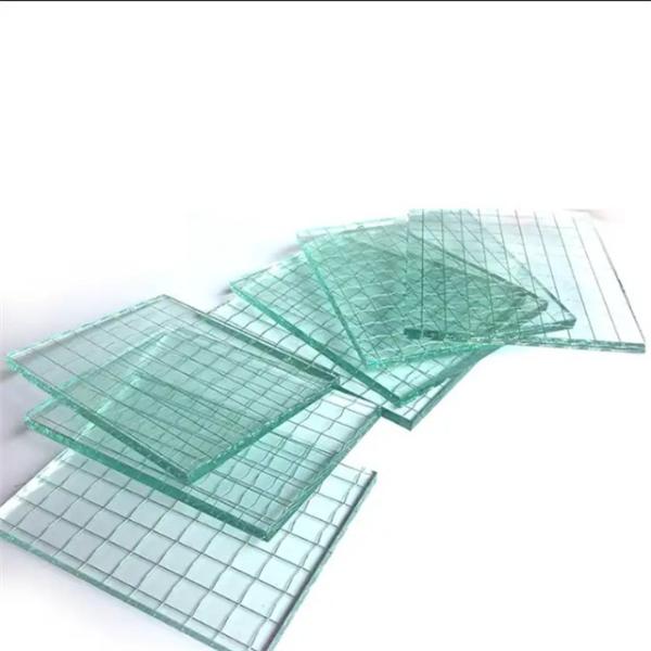 Industrial Safety Tempered Stainless Steel Edging Wired Glass for Partition