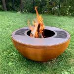 Portable Pizza Oven Corten Steel Bbq Grill Easily Assembled Outdoor